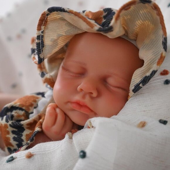 12 inch Realistic Full Body Silicone Closed Eyes Newborn Daniel-nude Baby Boy - Picture 1 of 6